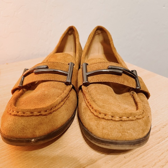 Franco Sarto Tan Suede Womens Loafer Shoes - Picture 2 of 8